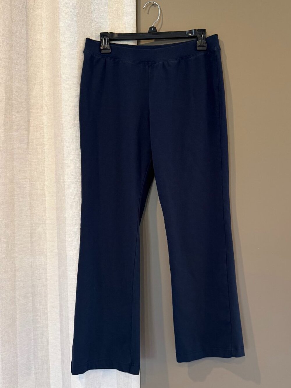 LL Bean Navy Cotton Blend Soft Straight Leg Comfy Weekend, Size Small Petite